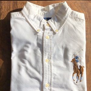 Boys Ralph Lauren Big Pony NWT White Burton Down